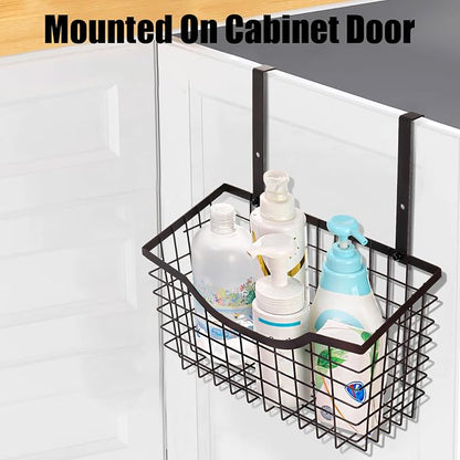 Nicunom 2 Pack Cabinet & Wall Mount Basket, Large Metal Wire Basket Wall Mount - Image 4