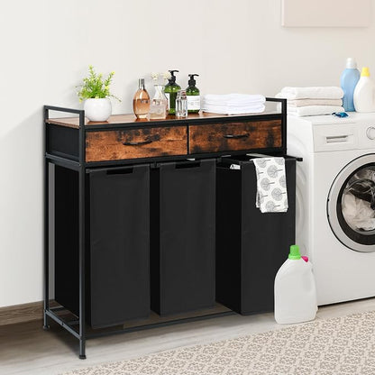 Laundry Sorter 3 Section, 180L Laundry Hamper Basket - Image 2