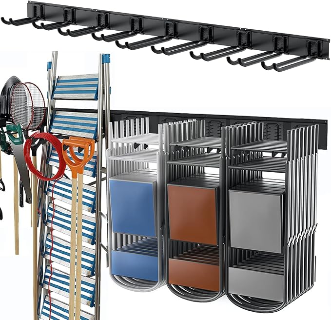 TORACK Tool Storage Rack, Heavy Duty Steel Garage Wall Mount Garden Tool by TORACK