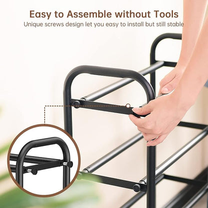 Gonfoam 4-Tier Expandable Shoe Rack, Adjustable Shoe Shelf Storage Organizer - Image 3