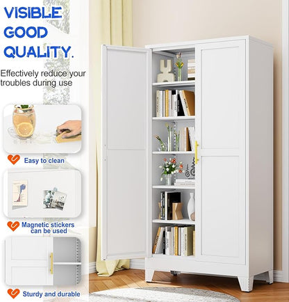 GAIOUS 75.2" Tall Metal Storage Cabinet - Image 4