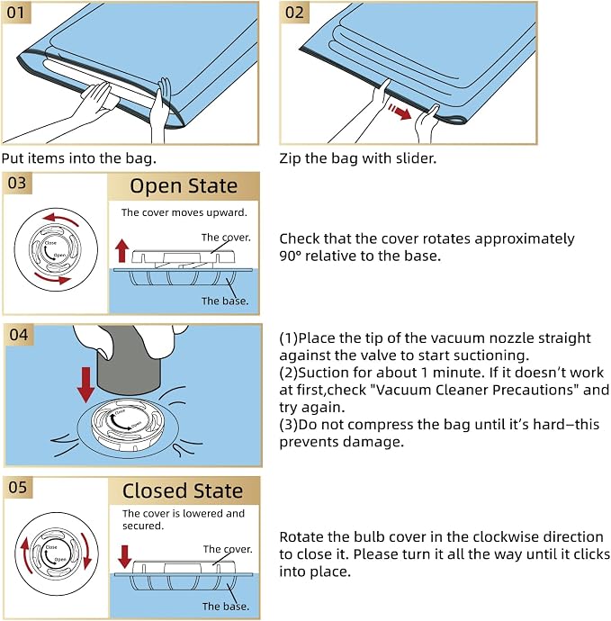 TAILI 4 Pack Vacuum Storage Bags - Image 7