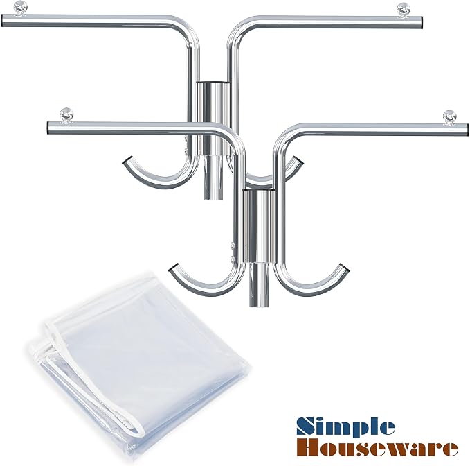 Simple Houseware Industrial Grade Z-Base Garment Rack, 500lb Load - Image 7