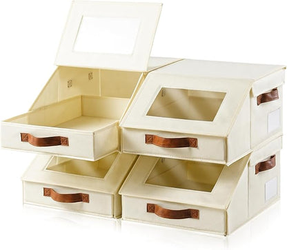 Closet Organizers and Storage, Stackable Closet Drawers, Fabric Closet Storage by Amllas