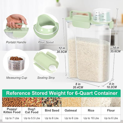 TBMax Airtight Rice Container 10 Lbs, Cereal Dispenser, Pet Cat Dog Food - Image 2