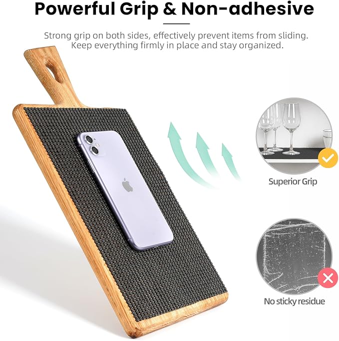 BAGAIL Non-Adhesive Shelf Liner, Thick Strong Grip Drawer Liners - Image 3