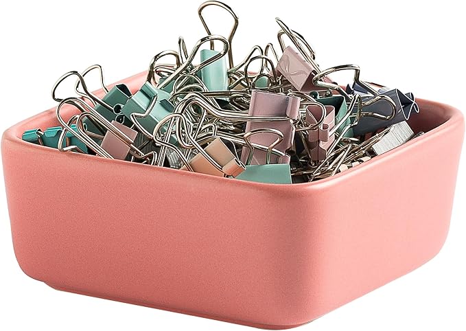 Ceramic Paper Clip Holder for Desk Cute Binder Holder Paperclip Holders for by Mecaikru