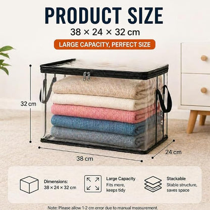 Large Clear Thick Plastic Storage Box - Image 2