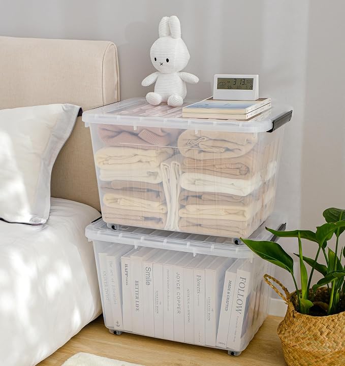 Cetomo 60Qt*6 Plastic Storage Bins, Storage Box, 6 Pack, Organizing Container - Image 4