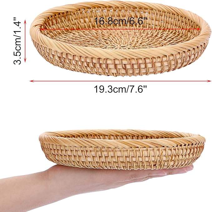 Hipiwe Small Woven Wicker Basket - Image 3