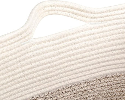 Tall Storage Baskets for Clothes Fabric Cotton Rope Storage Basket bin - Image 9