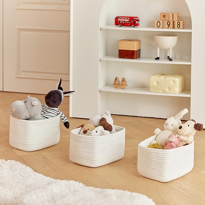 Small Cotton Rope Basket – Storage Bin - Image 4