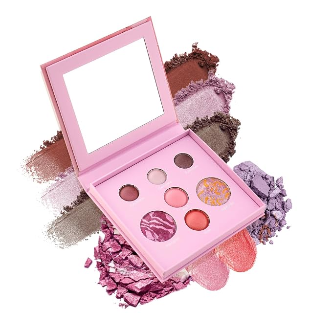 Color Nymph Face Makeup Palette, Glow & Matte Baked Trio Palettes -Highlighters - Image 8