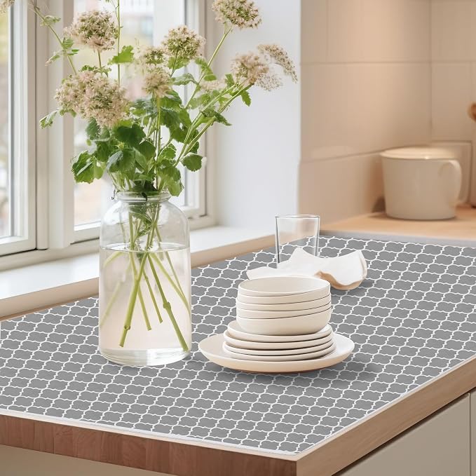 Drawer Shelf Liner for Kitchen Cabinets, Non Adhesive Slip Resistant Shelf - Image 7