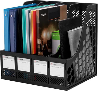 Comix Magazine File Holder Rack/Vertical Desktop File Organizer by Comix