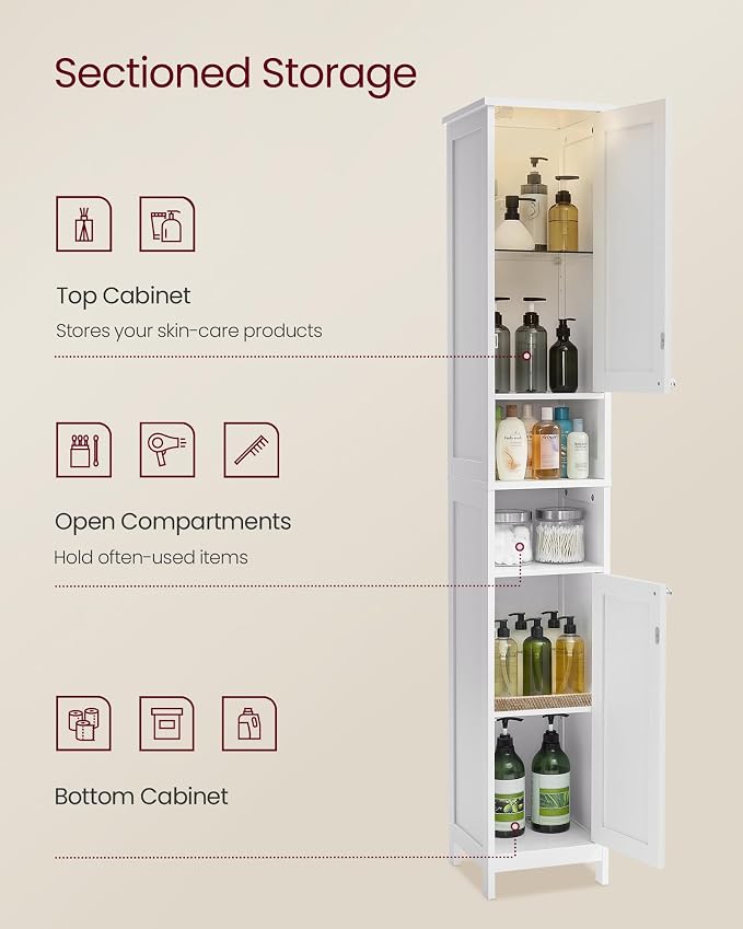 VASAGLE Tall Storage Cabinet - Image 6