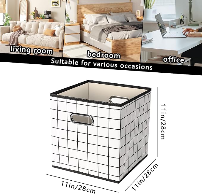 Yunkeeeper storage bins Cubes, Fabric Cube Organizer - Image 2