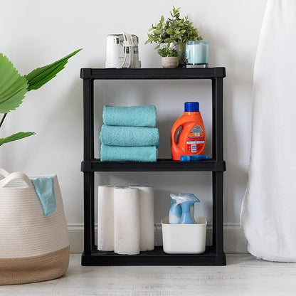 IRIS USA 3-Shelf Light Duty Plastic Storage Shelves, 150lb Capacity, Medium - Image 8