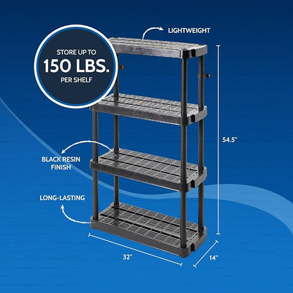 Gracious Living 4-Tier Medium-Duty Home and Garage Storage Organizer Shelves - Image 3