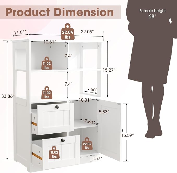 GRUSIGN Bathroom Storage Cabinet - Image 3