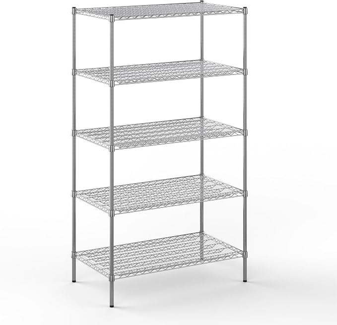 24" Deep x 42" Wide x 74" Height Wire Shelving Kit | 5-Tier | NSF Commercial by Regal+Altair