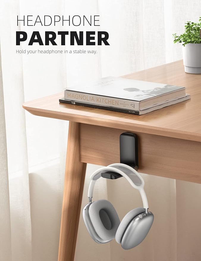Lamicall Headphone Stand, Sticky Headset Hanger - Image 2