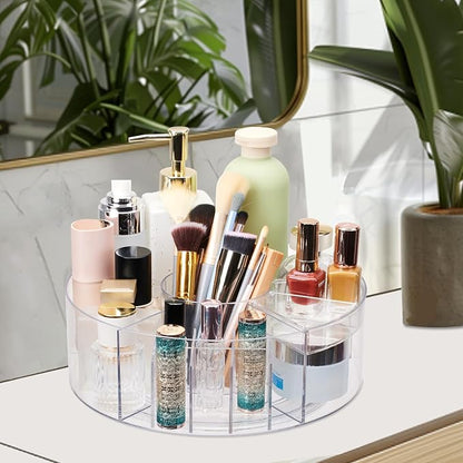 360 Rotating Makeup Organizer for Vanity, 10” Desk Acrylic Spinning Cosmetic - Image 6
