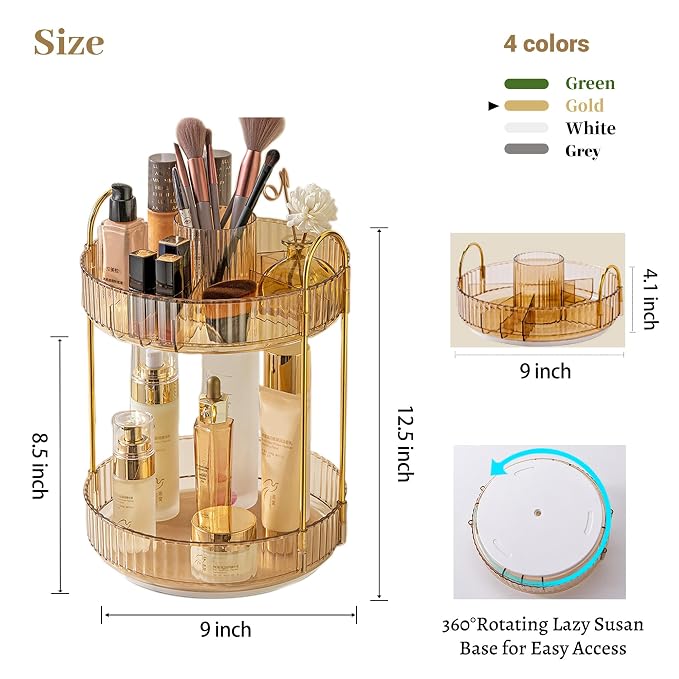 Aveniee 360 Rotating Makeup Organizer - Image 3
