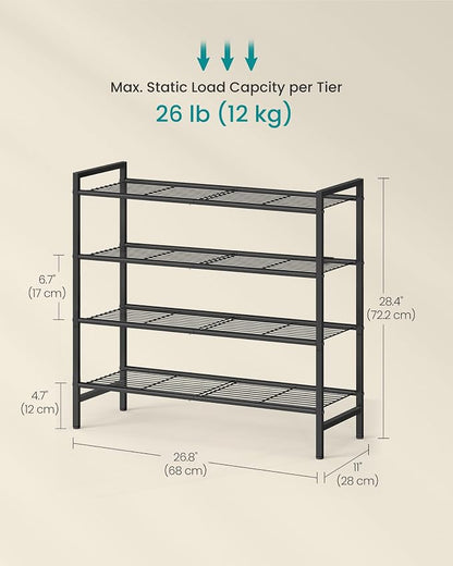 SONGMICS Metal Shoe Rack, Free Standing Shoe Organizer - Image 2