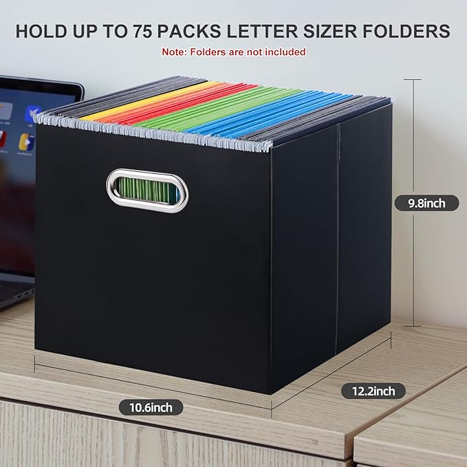 Portable Collapsible Cardboard File Box - Image 2