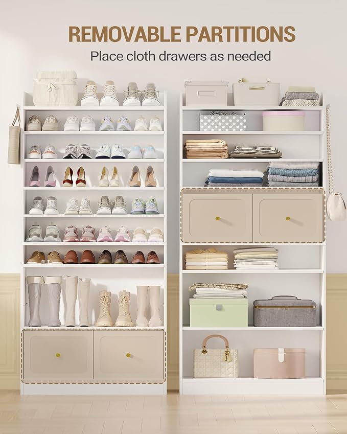 Hzuaneri Shoe Storage Cabinet, 10 Tiers Shoe Organizer - Image 4