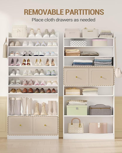 Hzuaneri Shoe Storage Cabinet, 10 Tiers Shoe Organizer - Image 4