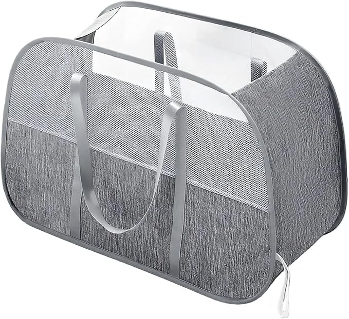Large Collapsible Laundry Hamper, Breathable Mesh Design, Sturdy Steel Frame - Image 9
