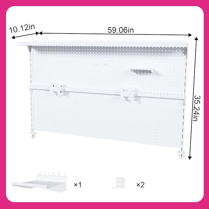 KEIKI Metal Pegboard Desk Organizer - Image 2