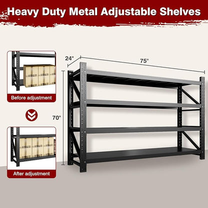 9000LBS Metal Steel Storage Shelves - Image 2