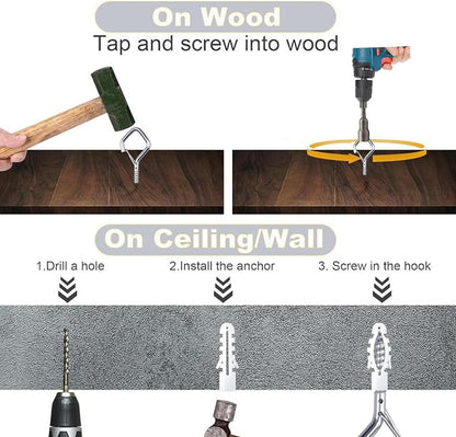 20PCS Eye Screw Hooks for Hanging Heavy Duty - Image 6