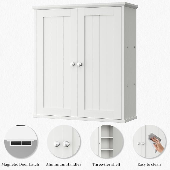 Shintenchi Bathroom Wall Medicine Cabinet, Over The Toilet Storage, - Image 4