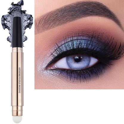 Silver Gray Eyeshadow Stick Makeup, Highlighter Matte Cream Eye Shadow Pencil by SAUBZEAN