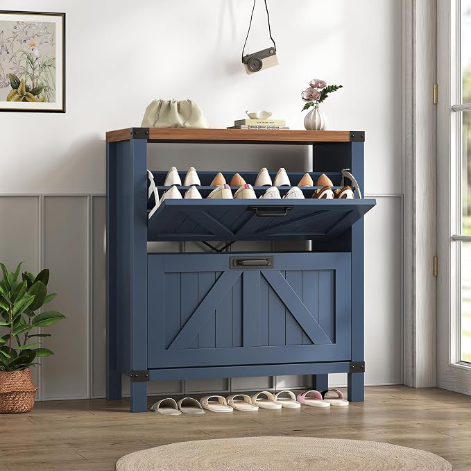 Fluted Shoe Cabinet Storage - Image 9