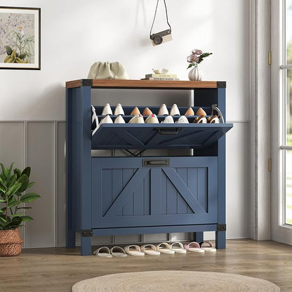 Fluted Shoe Cabinet Storage - Image 9