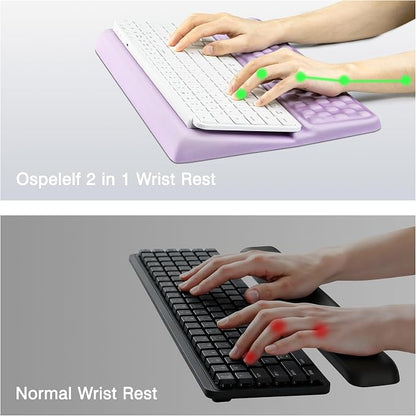 Ospelelf Keyboard Wrist Rest Pad, Comfy Ergonomic Keyboard Stand Riser Holder - Image 7