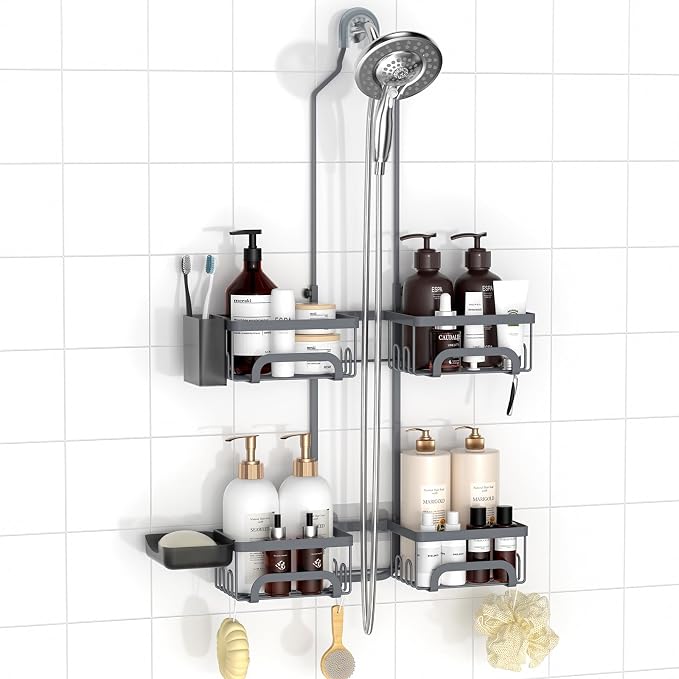 REINHARDT Adjustable Shower Caddy Hanging Split Shower Caddy by REINHARDT