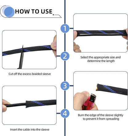 Braided Cable Sleeving, PET Expandable Braided Cable Sleeve, Flexible Mesh - Image 7
