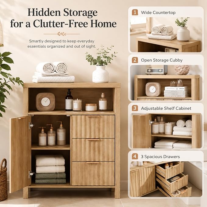 VINGLI Bathroom Storage Cabinet - Image 6