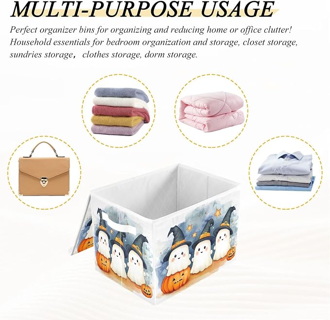 Cute Cartoon Ghosts Storage Bins - Image 7