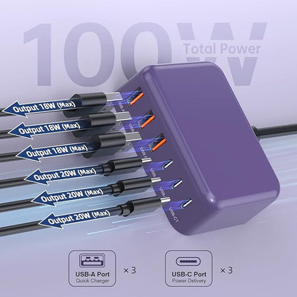 6 in 1 USB Charger, 50% Smaller Charging Station - Image 7