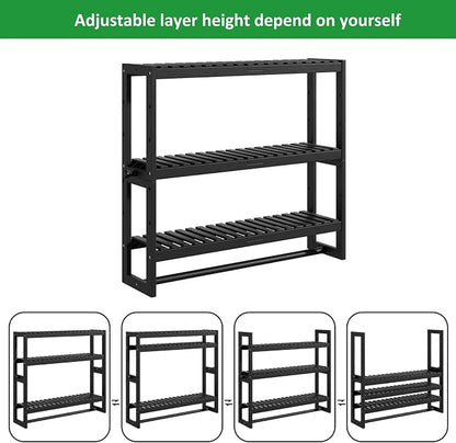 RRX Bathroom Shelf Storage Organizer, Shelf 3-Tier Adjustable Layer, - Image 7