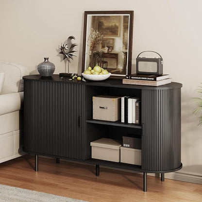 Buffet Sideboard Cabinet with Storage, Modern Accent Coffee Bar Console Table - Image 6