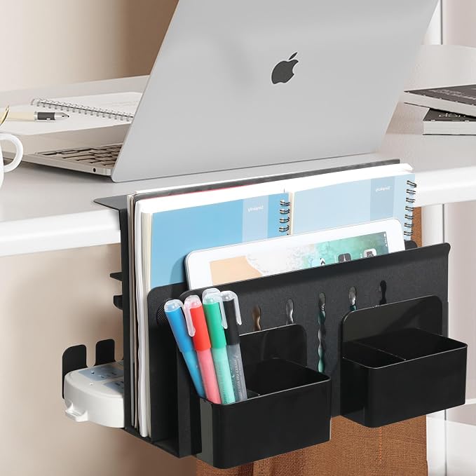 MAXECHO Desk Side Storage, Under Desk Laptop Mount, Table Side Hanging File - Image 7