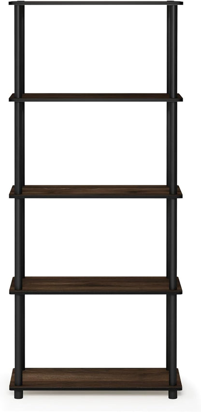 Furinno TURN-N-TUBE Storage Shelves, 5-Tier Book Shelf, Corner Shelf, Toolless - Image 7